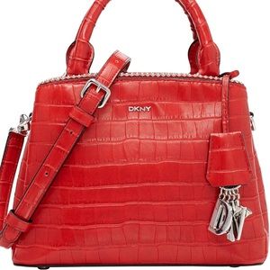 Dkny red croc leather bag mini size new without tags